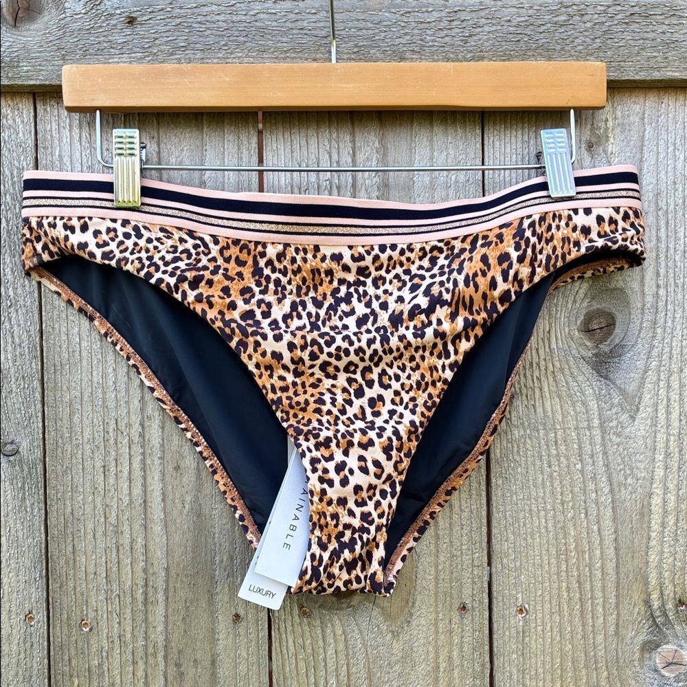 Monte & Lou Leopard Print Bikini Bottoms